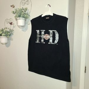 MENS Harley Shirt Muscle Sleeve Tank Black